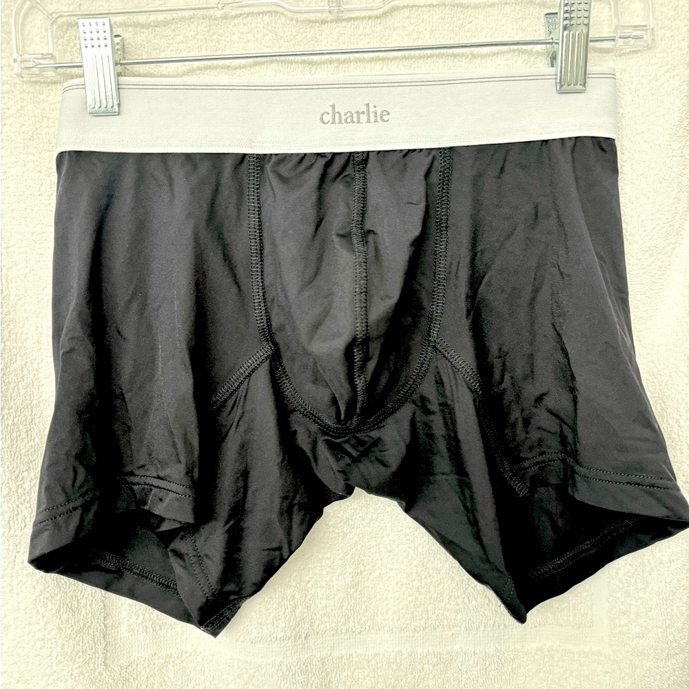 Charlie by Matthew Zink. Sport Trunk. Black. Microfiber. Size M.